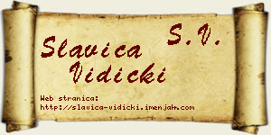 Slavica Vidicki vizit kartica